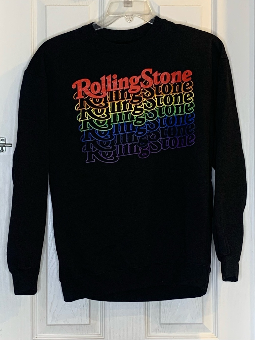 Rolling Stone Sweatshirt Black MULTI-COLOR Size Large